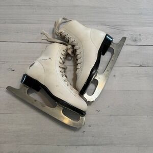 Lange Aries Ice Figure‎ Skates white youth size 2